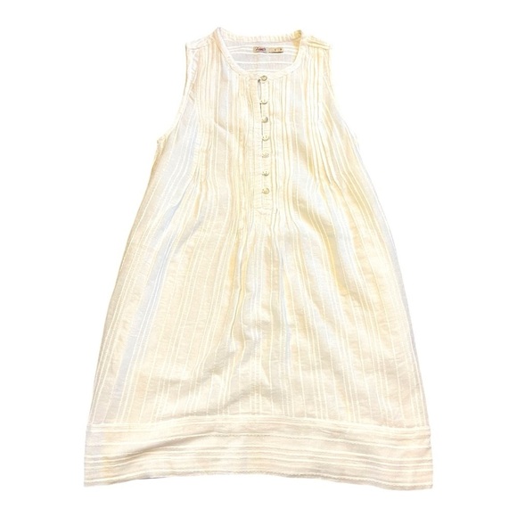 Faherty Isha Dress 100% Organic Cotton Sz S White - Picture 2 of 5